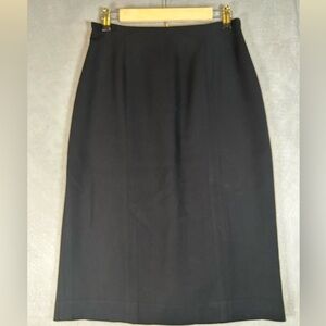 Talbots Clasic Midi Black Pencil Skirt Women’s‎ Size 6 Business Casual